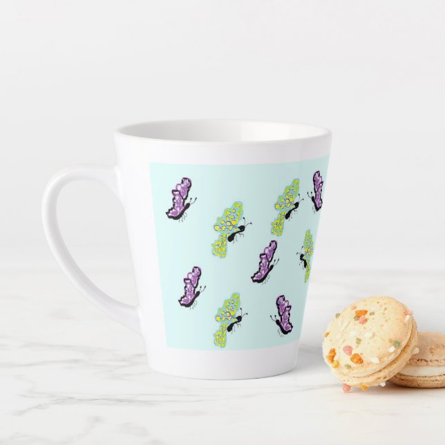 Taza De Café Latte Latte Mug / Mariposas (In situ)