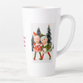 Taza De Café Latte Latte Mug, Merry Christmas Elf