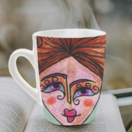 Taza De Café Latte Latte Mug (Mujer caprichosa - 01)