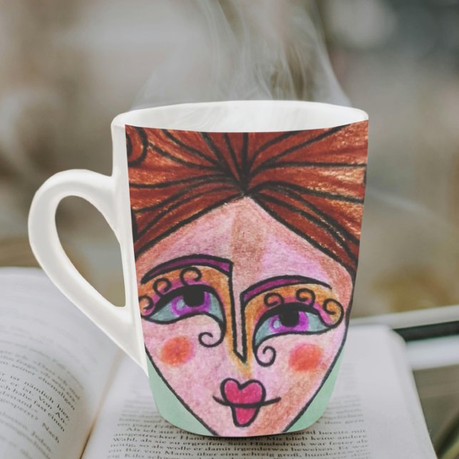 Taza De Café Latte Latte Mug (Mujer caprichosa - 01) (Subido por el creador)