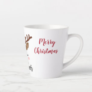 Taza De Café Latte Latte Mug, Navidades de renos