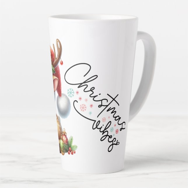 Taza De Café Latte Latte Mug Navidades Vibes (Ángulo derecho)