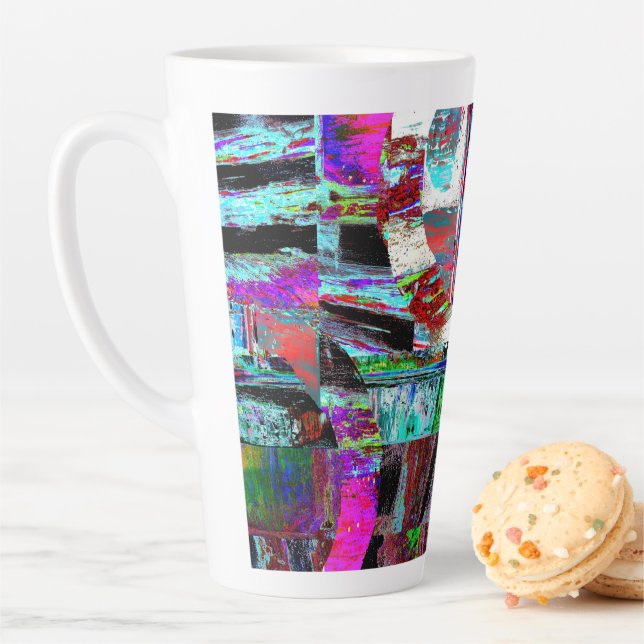 Taza De Café Latte Latte Mug – Neon Pulse (In situ)