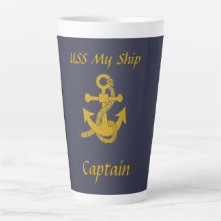Taza De Café Latte Latte Mug - Nombre de anclaje y de envío