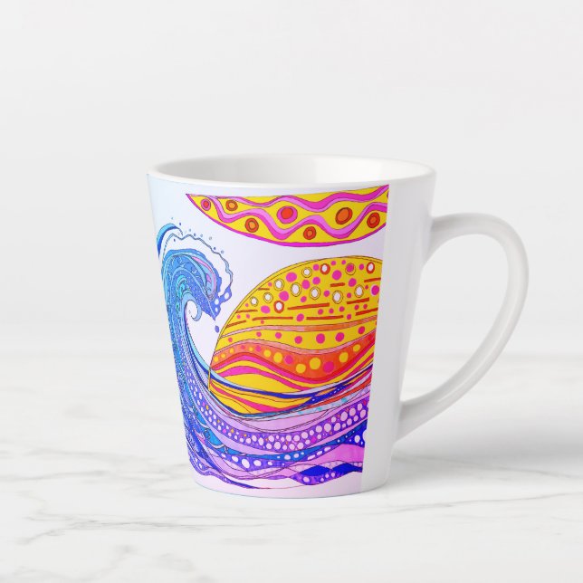 TAZA DE CAFÉ LATTE LATTE MUG "OCEANS SUNRISE" (Derecha)