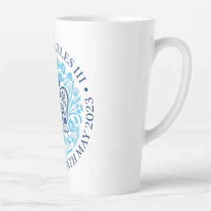 Taza De Café Latte Latte Mug para Coronación 2023 - Azul