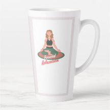 Latte Mug para los amantes del yoga.