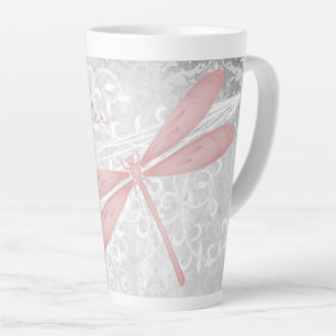Taza De Café Latte Latte Mug Personalizada de Bebla Rosa