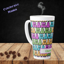 Latte Mug personalizado de Mama Retro 70