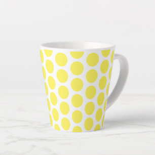 Taza De Café Latte Latte Mug-Polka Dots Latte Mug