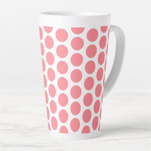 Taza De Café Latte Latte Mug-Polka Dots Latte Mug