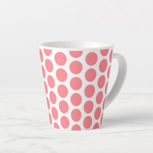 Taza De Café Latte Latte Mug-Polka Dots Latte Mug