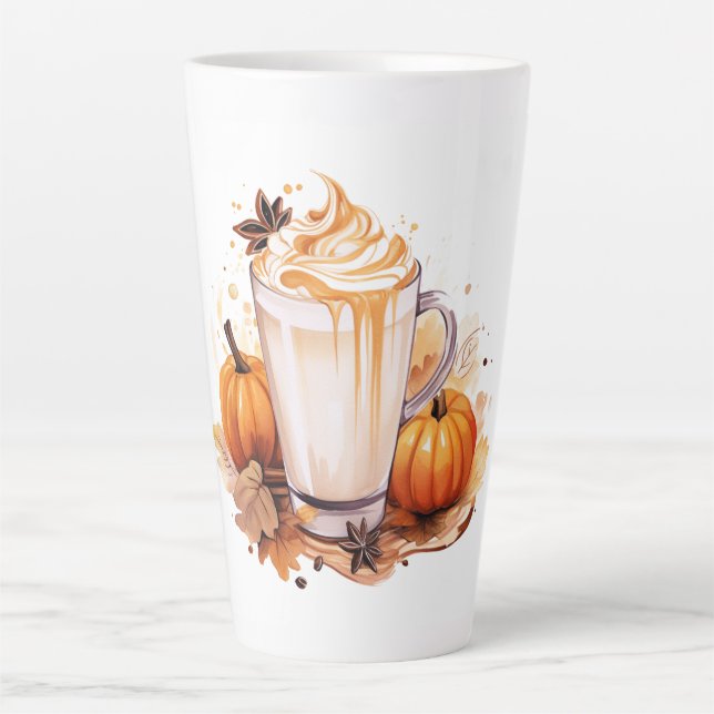 Taza De Café Latte Latte Mug-Pumpkin Spice (Anverso)
