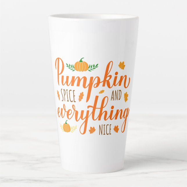 Taza De Café Latte Latte Mug-Pumpkin Spice (Anverso)
