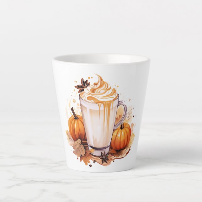 Taza De Café Latte Latte Mug-Pumpkin Spice (Anverso)