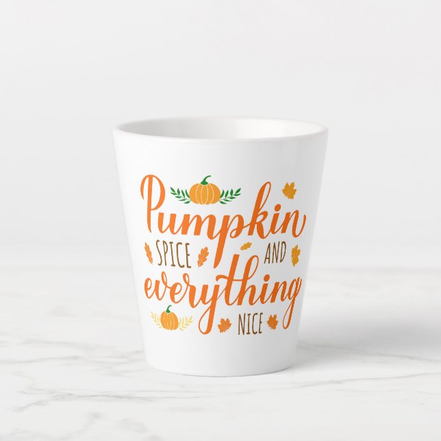 Taza De Café Latte Latte Mug-Pumpkin Spice (Anverso)