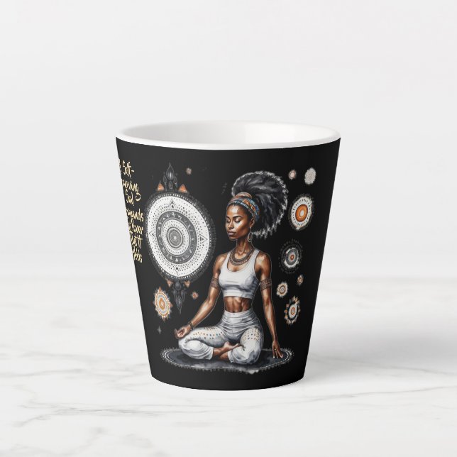 Taza De Café Latte Latte Mug, que se autogobierna sabiduría (Anverso)