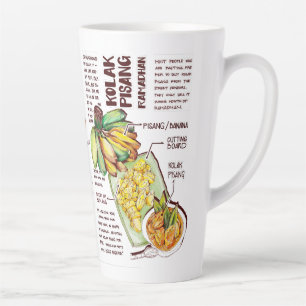 Taza De Café Latte Latte Mug Ramadan Iftar Dish Kolak Banana