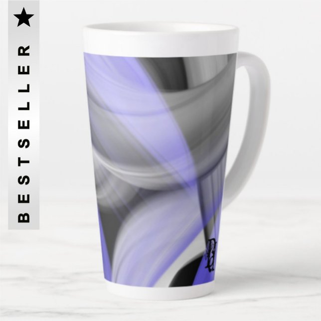 Taza De Café Latte Latte Mug Resumen Hogar Tendencia Lavender Violet (Subido por el creador)
