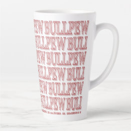 Taza De Café Latte Latte Mug Rojo "BULLPEW"