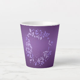 Taza De Café Latte Latte Mug, Rosa violeta pequeño