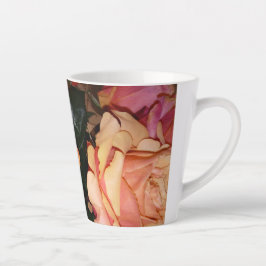Taza De Café Latte Latte Mug, Rosas de la página