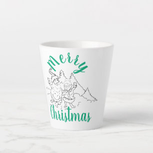 Taza De Café Latte Latte Mug ; Sr. y Sra. Claus