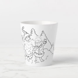 Taza De Café Latte Latte Mug ; Sr. y Sra. Claus