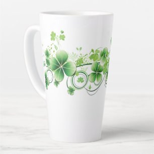 Taza De Café Latte Latte Mug-St Patricks Clovers