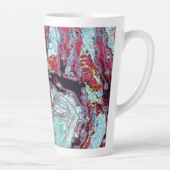 Taza De Café Latte Latte Mug – Strata Pulse (Derecha)