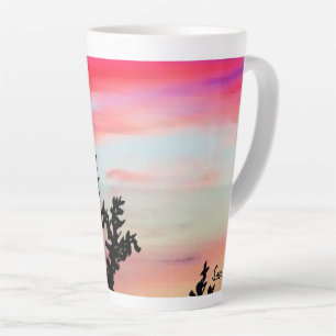 Taza De Café Latte Latte Mug/Sunset Palms de Florida