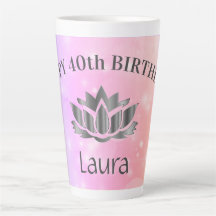 Latte Mug, tarjeta de cumpleaños 40º personalizada