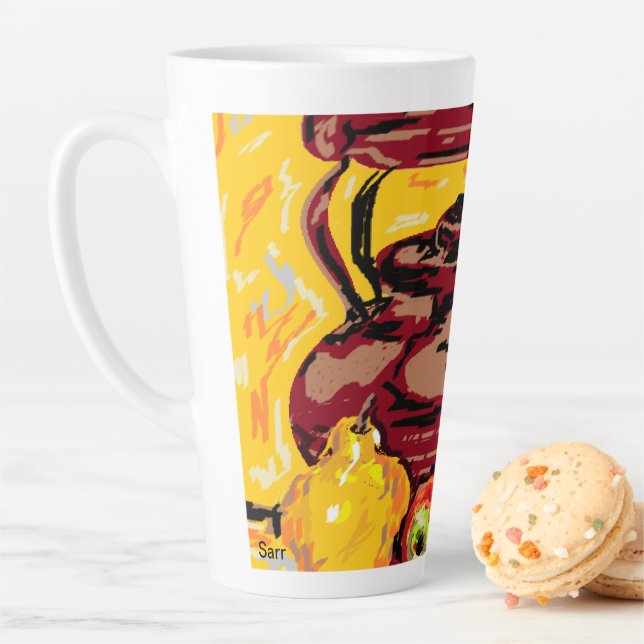 Taza De Café Latte Latte Mug / Tea Kettle con Fruta (In situ)