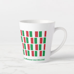 Taza De Café Latte Latte Mug, un hospital con bandera italiana