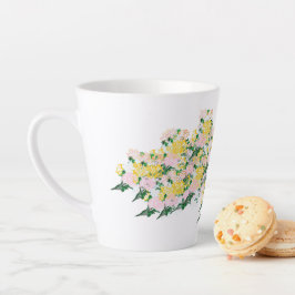 Taza De Café Latte Latte Mug : Vientos De Flores De Primavera