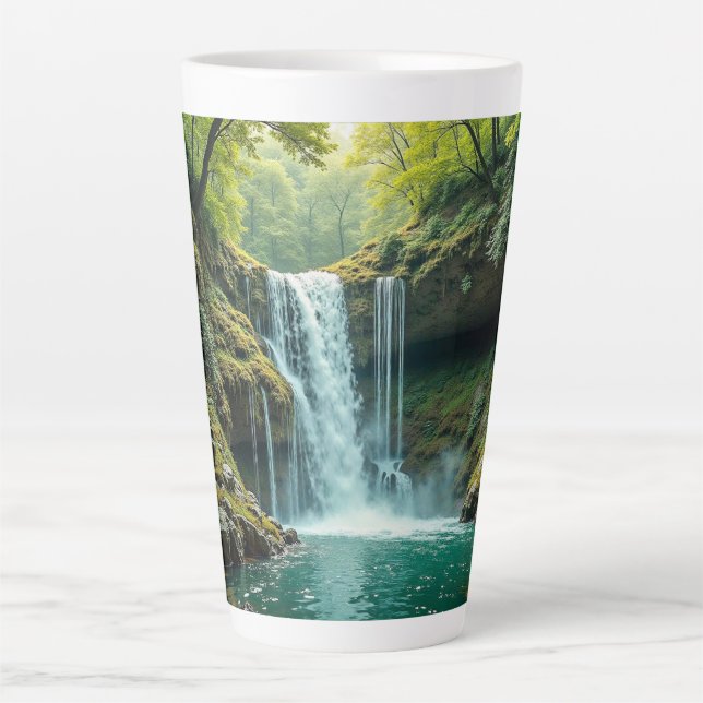 Taza De Café Latte Latte Mug (Waterfall) (Anverso)
