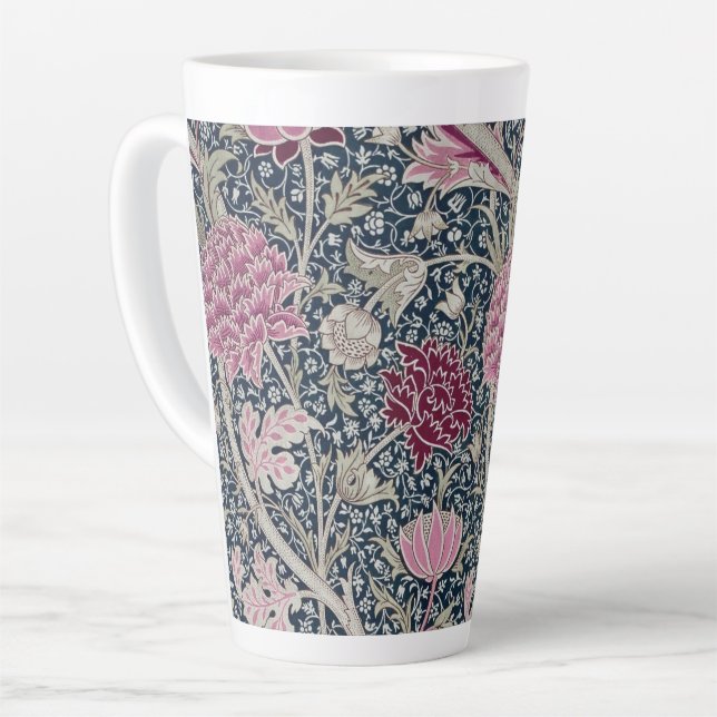 TAZA DE CAFÉ LATTE LATTE MUG : WILLIAM MORRIS : DISEÑO DE LOCURA (Ángulo izquierdo)