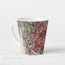 TAZA DE CAFÉ LATTE LATTE MUG : WILLIAM MORRIS : HONEYSUCKLE + TULIP