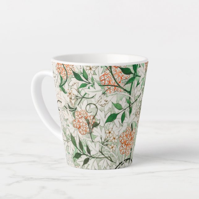 TAZA DE CAFÉ LATTE LATTE MUG : WILLIAM MORRIS : JASMINE (Ángulo izquierdo)