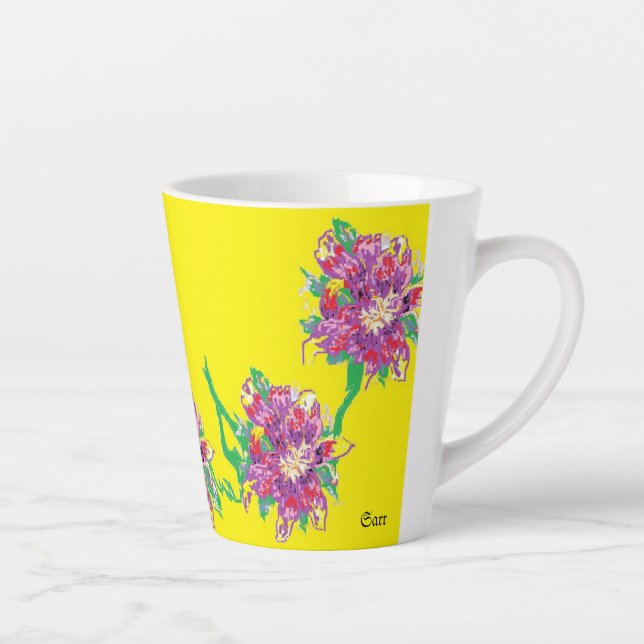 Taza De Café Latte Latte Small Mug Asiatic Lily (Derecha)