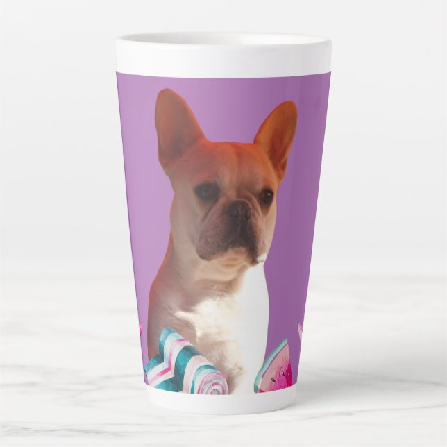 Taza De Café Latte Latte Tasse französische  Bulldogge  (Anverso)
