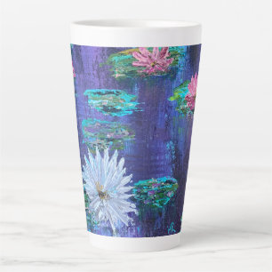 Taza De Café Latte Latte & Water Lillies