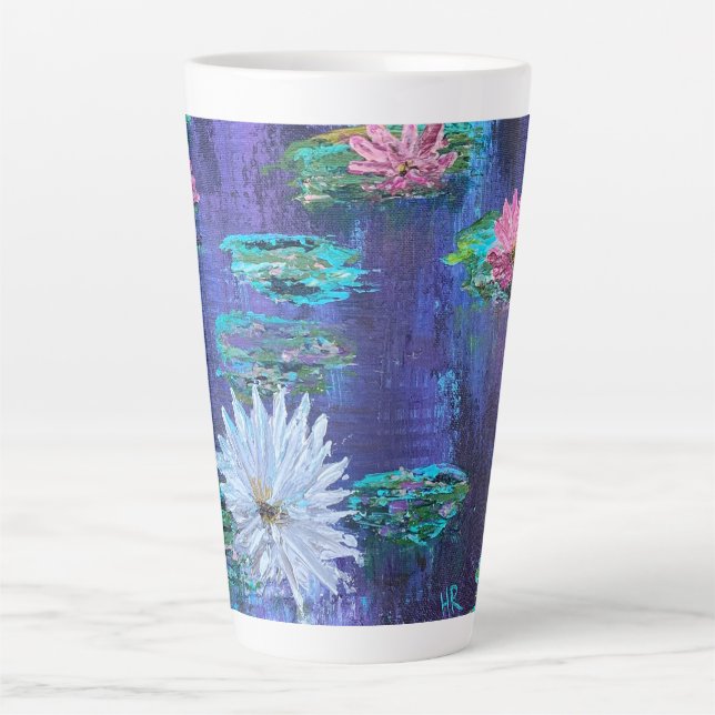 Taza De Café Latte Latte & Water Lillies (Anverso)