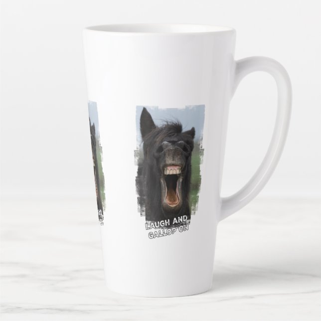 Taza De Café Latte Laugh y Gallop On (Derecha)