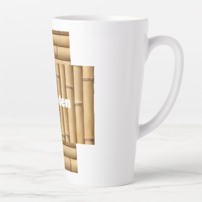 Taza De Café Latte Layers of Bamboo Rhythm in Bamboo Natural Repetiti (Derecha)