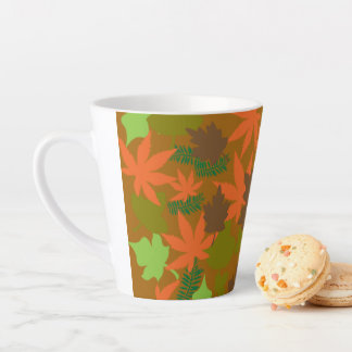 Taza De Café Latte Leaf Design Latte Mug