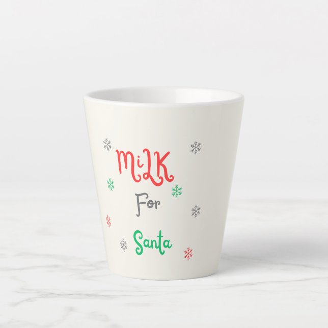 Taza De Café Latte Leche para Santa (Anverso)