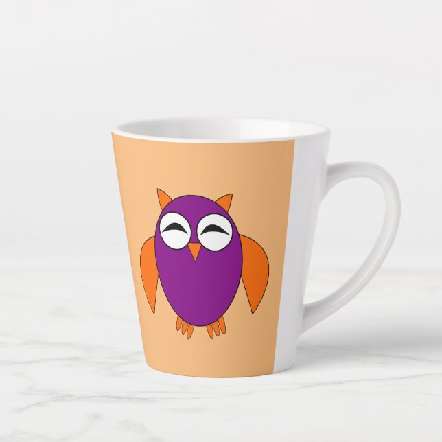 Taza De Café Latte Lechuza Cute Halloween (Derecha)