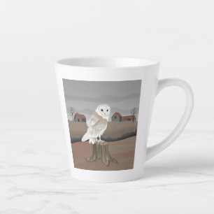 Taza De Café Latte Lechuza de Granero