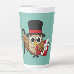 Taza De Café Latte Lechuza sofisticada con caja de chocolate para el
